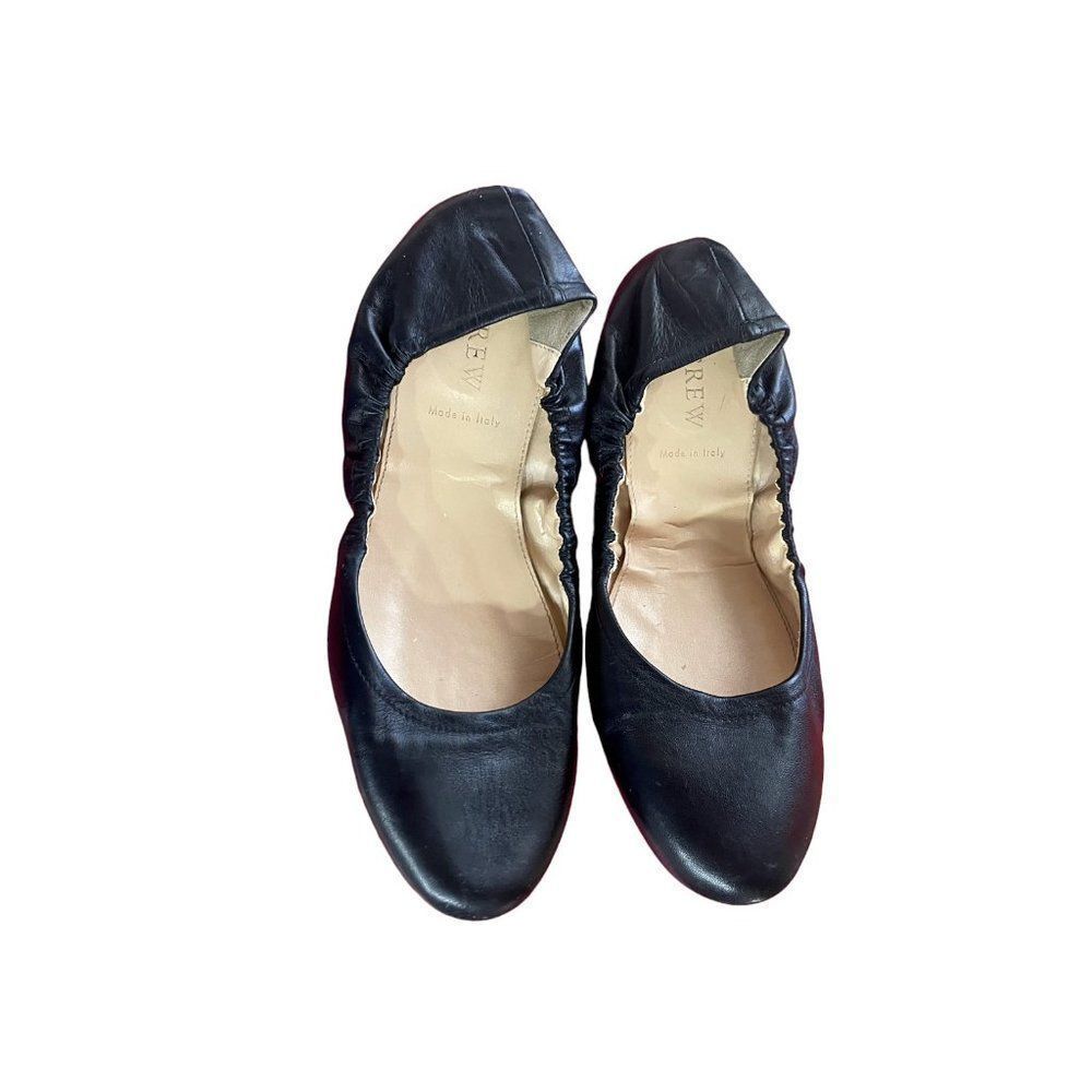 J. Crew Black Leather Ballet Flats Size 7.5 - Picture 3 of 6